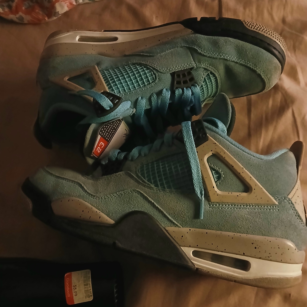 Blue and Gray Sneakers